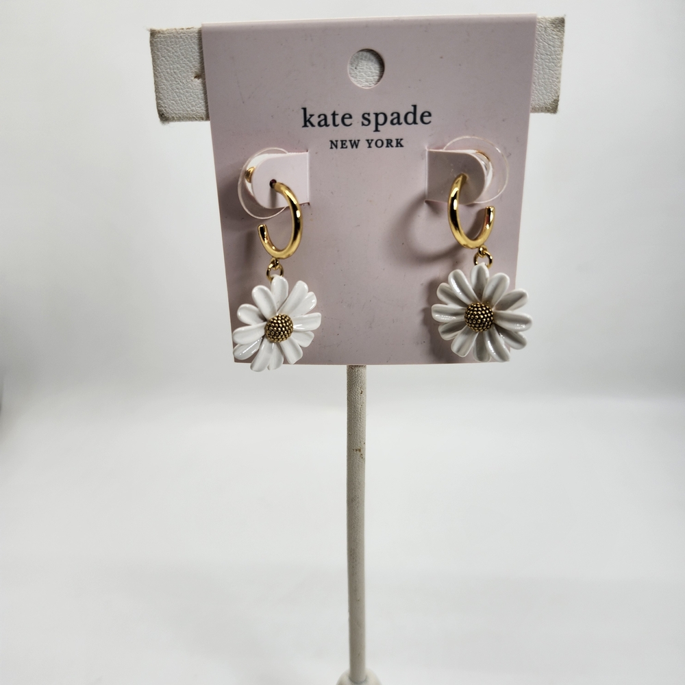 Kate Spade White Daisy Earrings